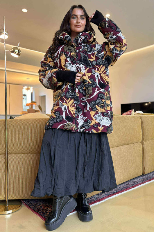 Tivoli Boucle Jacket Burgundy